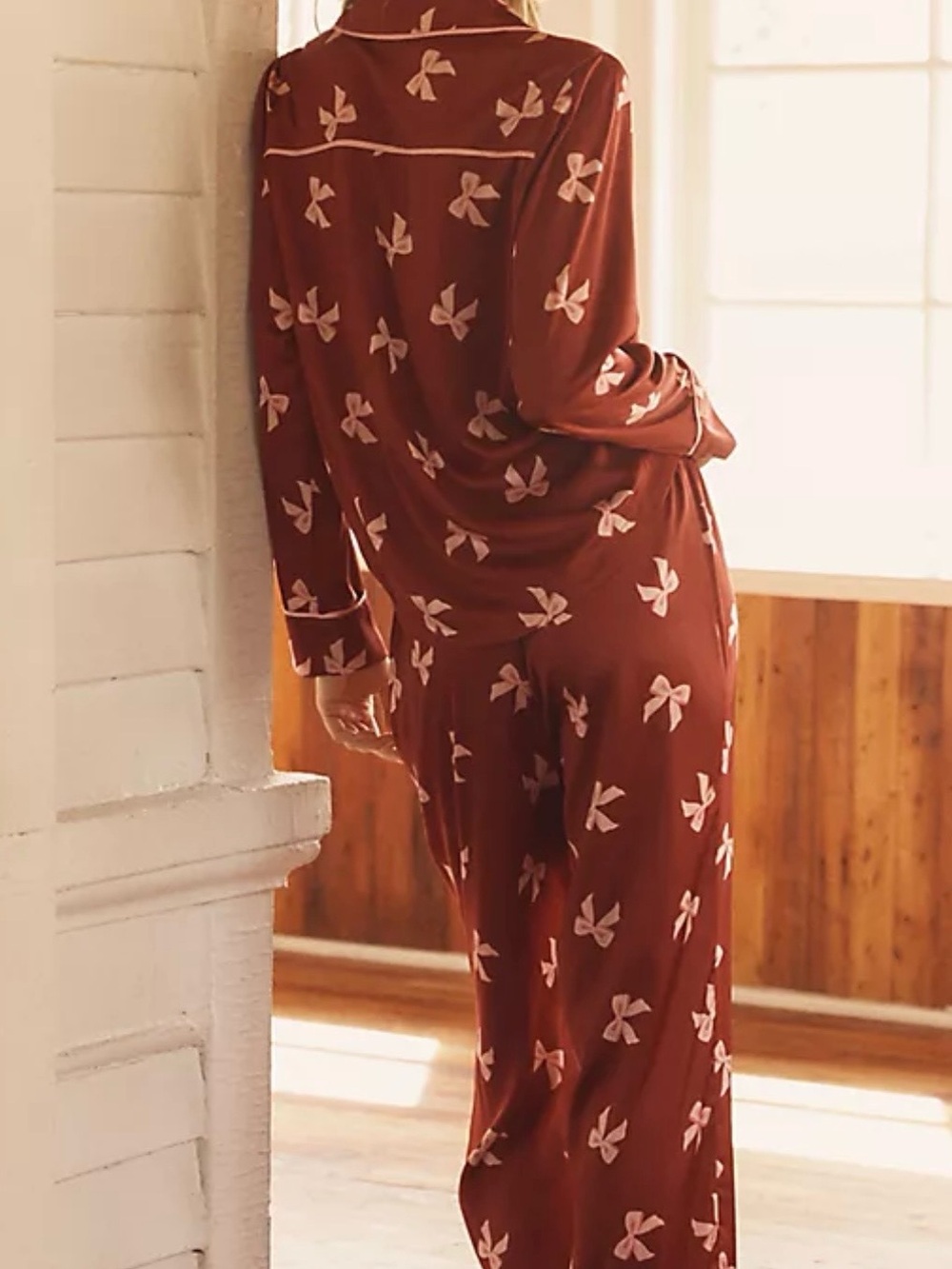 Beach Riot Rust Satin Pajama Set - Picture 2 of 4